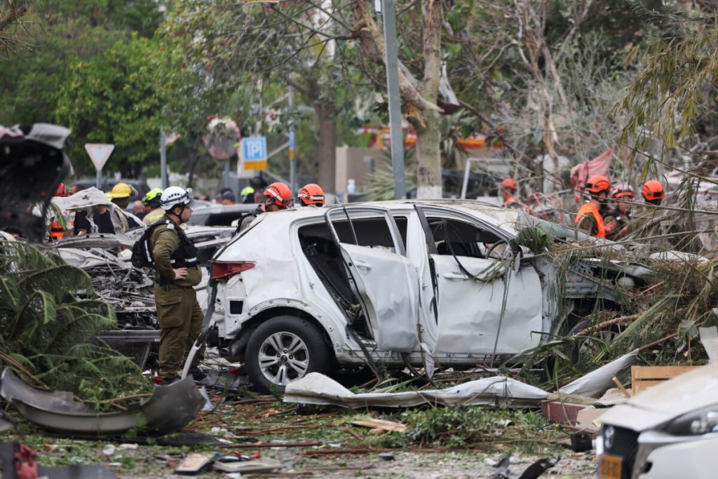 Aftermath of missile attack from Iran on Israel, in Rishon LeZion