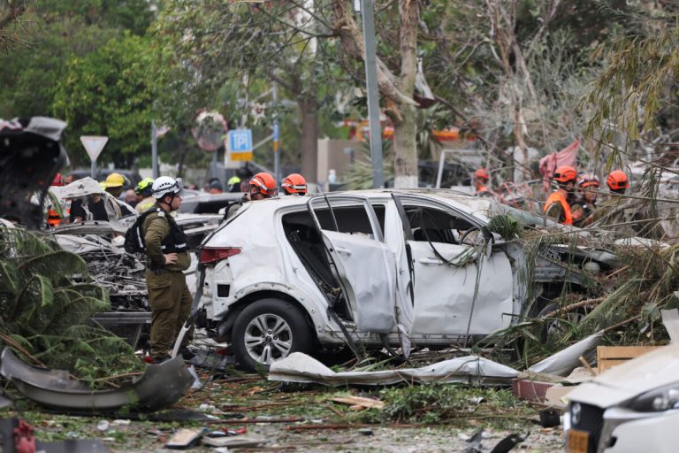 Aftermath of missile attack from Iran on Israel, in Rishon LeZion