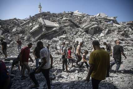 Israeli airstrikes in Gaza City hit Al-Ghafari residential tower