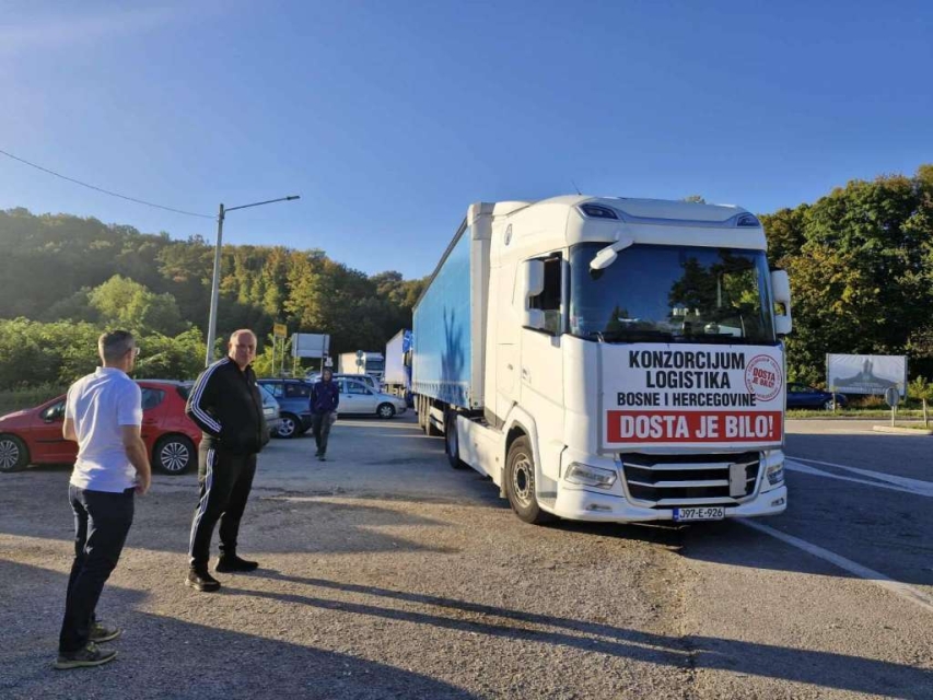 protest_prevoznici kamion