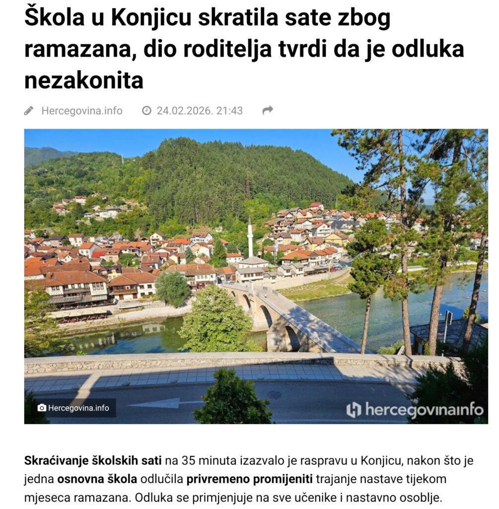 Hrvati ogorčeni jer su u školama skratili časove zbog Ramazana: KOME TREBA OVAKVO OBRAZOVANJE?! 2
