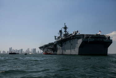 WAR SHIP USS AMERICA (LHA-6) IN CARTAGENA, COLOMBIA